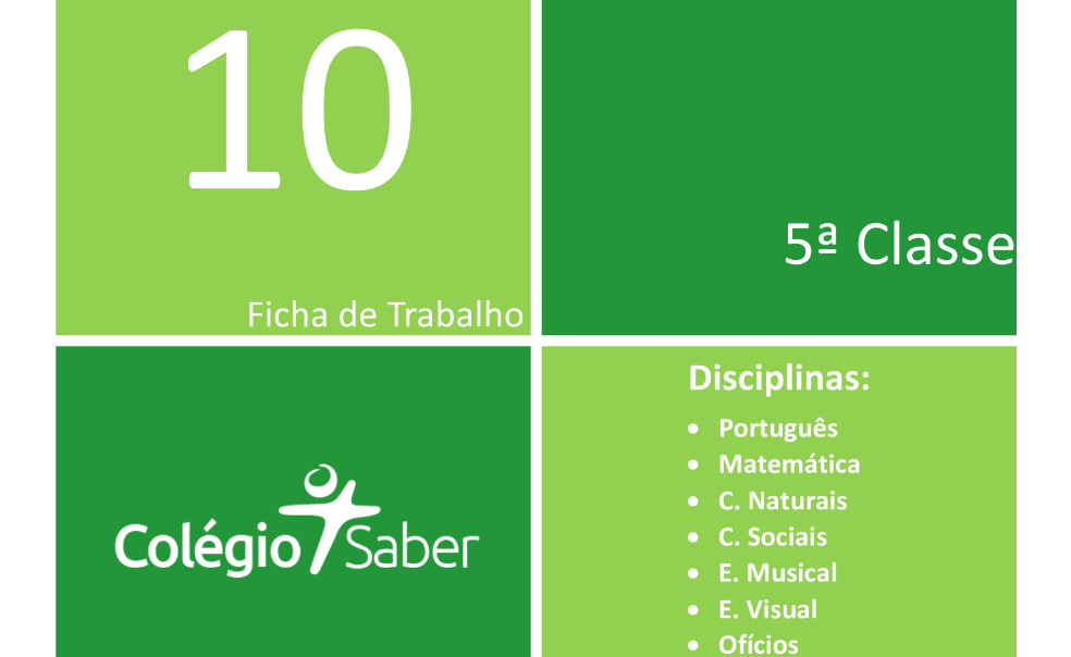 Ficha de Trabalho da 5ª Classe em PDF