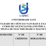 PLANO ANALITICO DE ELECTRICIDADE E MAGNETISMO