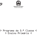 Programa da 5ª Classe (Angola) - Ensino Primário