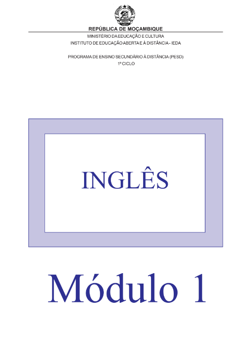 Baixar Módulo de Inglês 9ª classe [PESD] Moçambique PDF