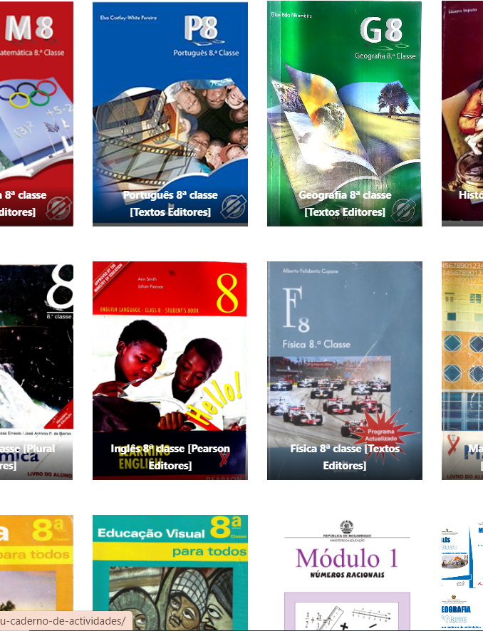 Baixar Todos Livros da 8ª Classe em PDF (Mocambique)