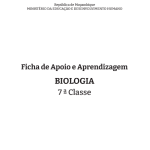 Livro de Biologia 7ª classe [Ficha de Aprendizagem] Moçambique