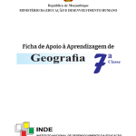 Livro de Geografia 7ª classe [Ficha de Aprendizagem] Moçambique