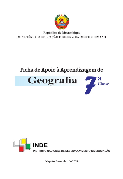 Livro de Geografia 7ª classe [Ficha de Aprendizagem] Moçambique