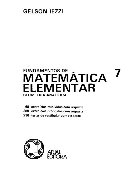 Fundamentos de Matemática Elementar Volume 7 Geometria Analítica