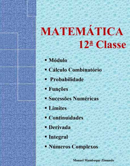 Manual completo de Matemática 12ª Classe (Zimundo) PDF