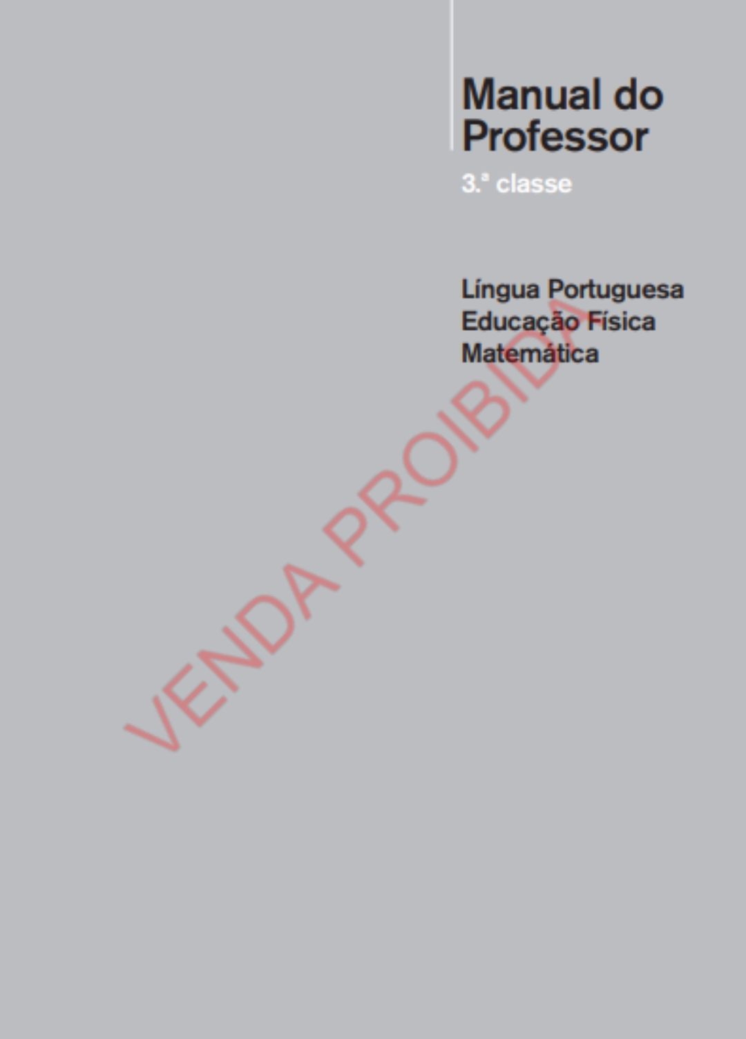 Livro do Professor da 3ª Classe em PDF (2024 – Moçambique)