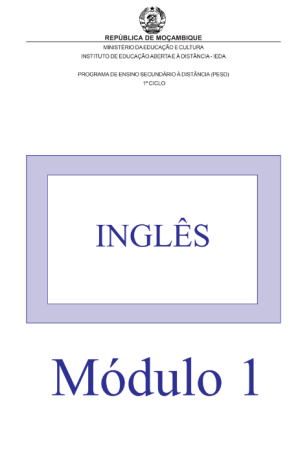 Baixar Módulo de Inglês 9ª classe [PESD] Moçambique PDF