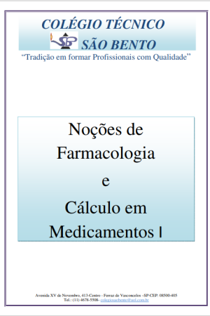 Noções de Farmacologia e Cálculo em Medicamentos I .PDF