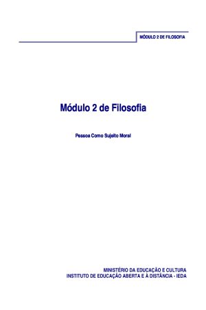 Módulo 2 de Filosofia do 2º Ciclo