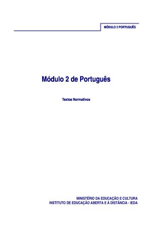 Módulo 2 de Português do 2º Ciclo