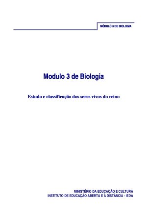 Módulo 3 de Biologia do 2º Ciclo