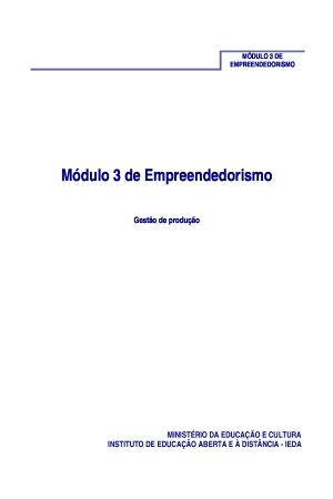 Módulo 3 de Empreendedorismo do 2º Ciclo