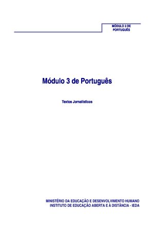 Módulo 3 de Português do 2º Ciclo