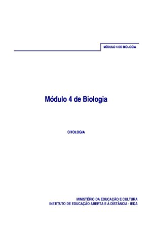 Módulo 4 de Biologia do 2º Ciclo