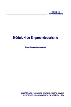 Módulo 4 de Empreendedorismo do 2º Ciclo