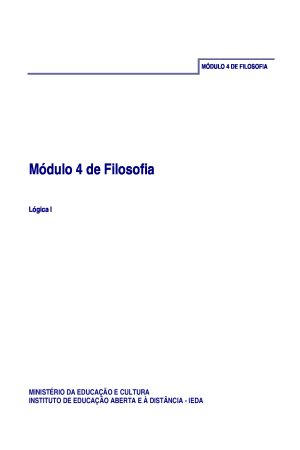 Módulo 4 de Filosofia do 2º Ciclo