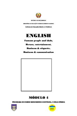 Módulo 4 de Inglês do 2º Ciclo