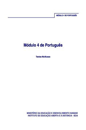 Módulo 4 de Português do 2º Ciclo