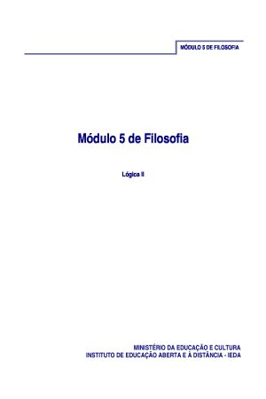 Módulo 5 de Filosofia do 2º Ciclo