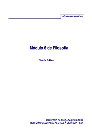 Módulo 6 de Filosofia do 2º Ciclo