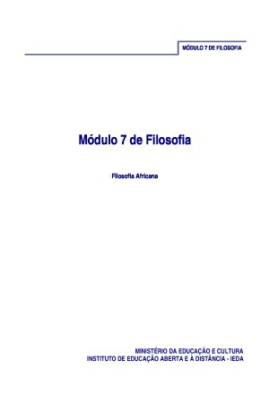 Módulo 7 de Filosofia do 2º Ciclo