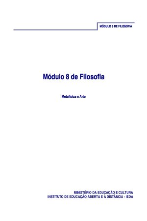 Módulo 8 de Filosofia do 2º Ciclo