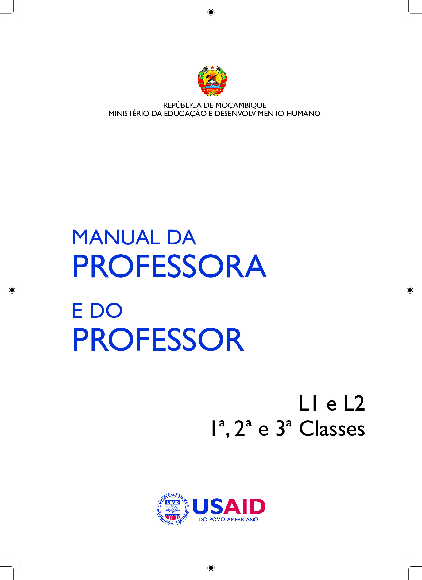 Manual do Professor L1 e L2 da 1ª Classe em PDF