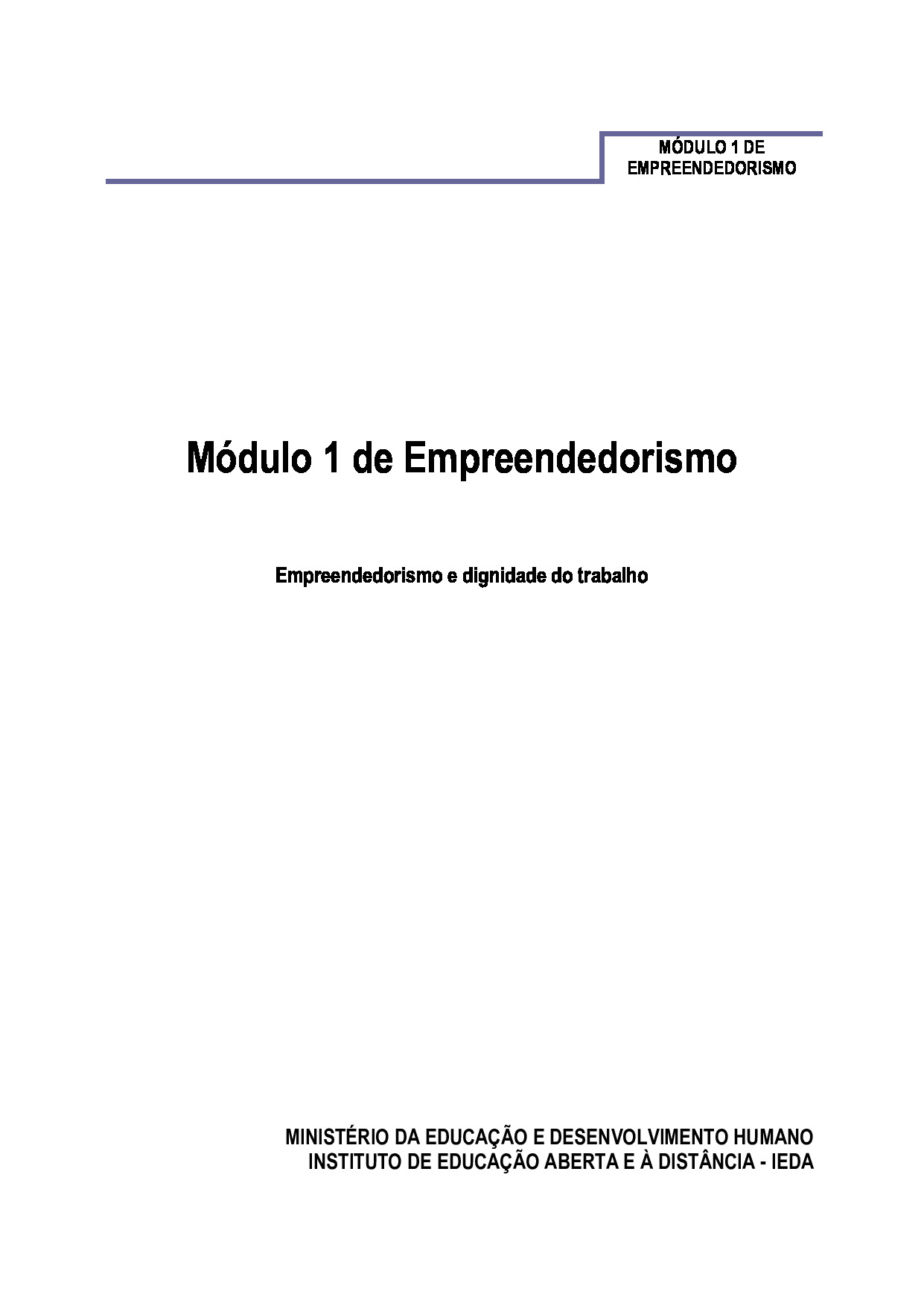 Módulo 1 de Empreendedorismo do 2º Ciclo