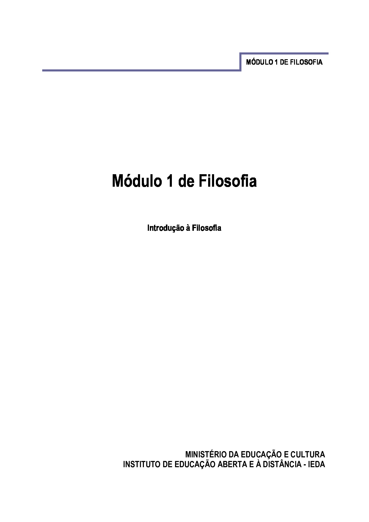 Módulo 1 de Filosofia do 2º Ciclo