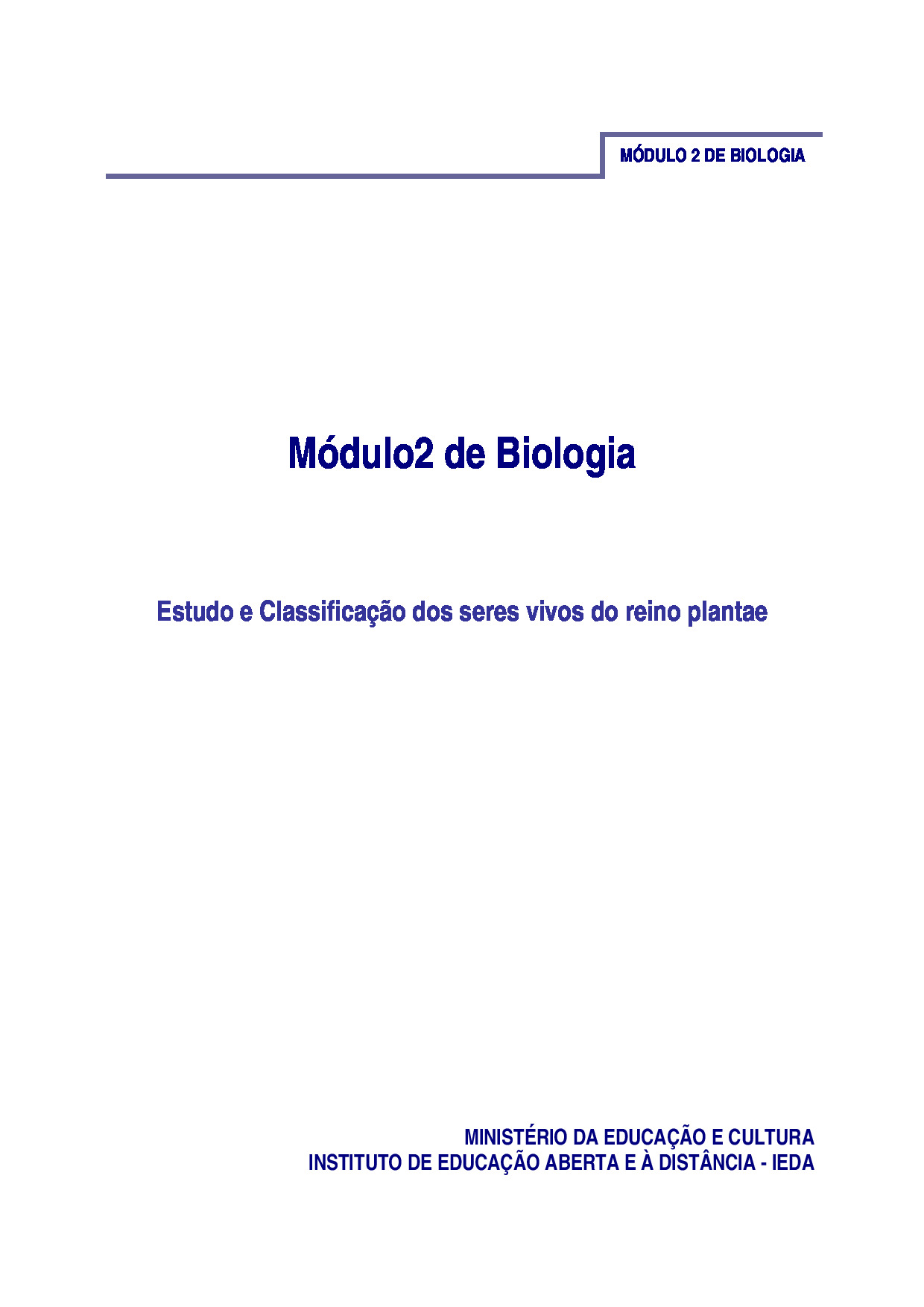 Módulo 2 de Biologia do 2º Ciclo