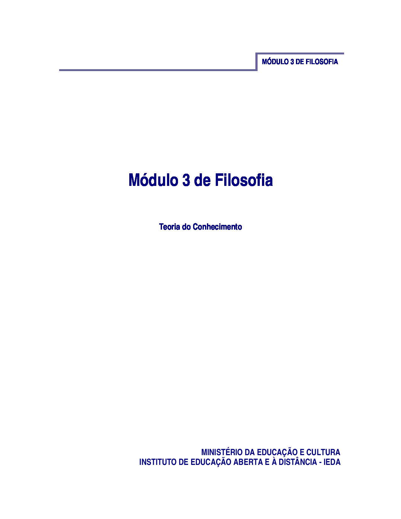 Módulo 3 de Filosofia do 2º Ciclo