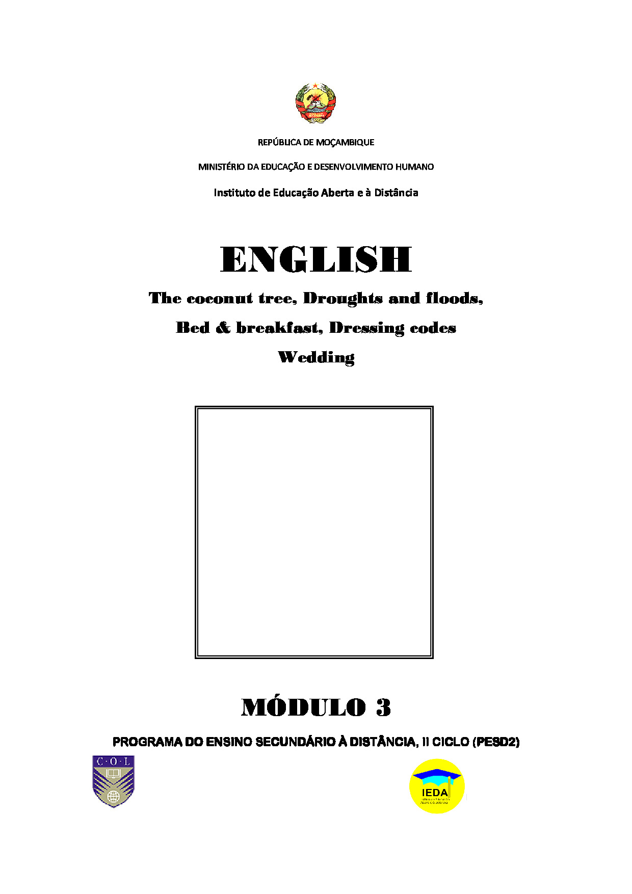 Módulo 3 de Inglês do 2º Ciclo