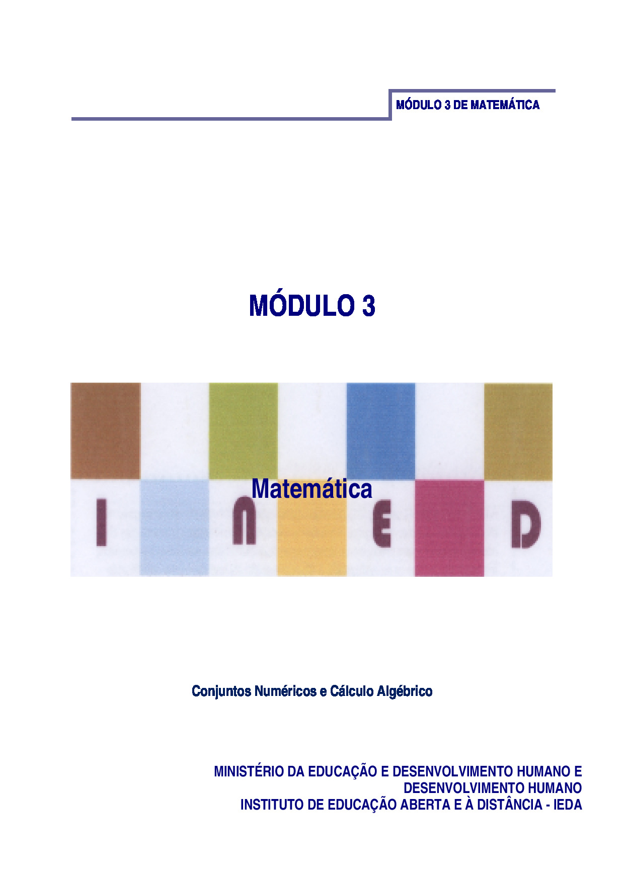 Módulo 3 de Matemática do 2º Ciclo