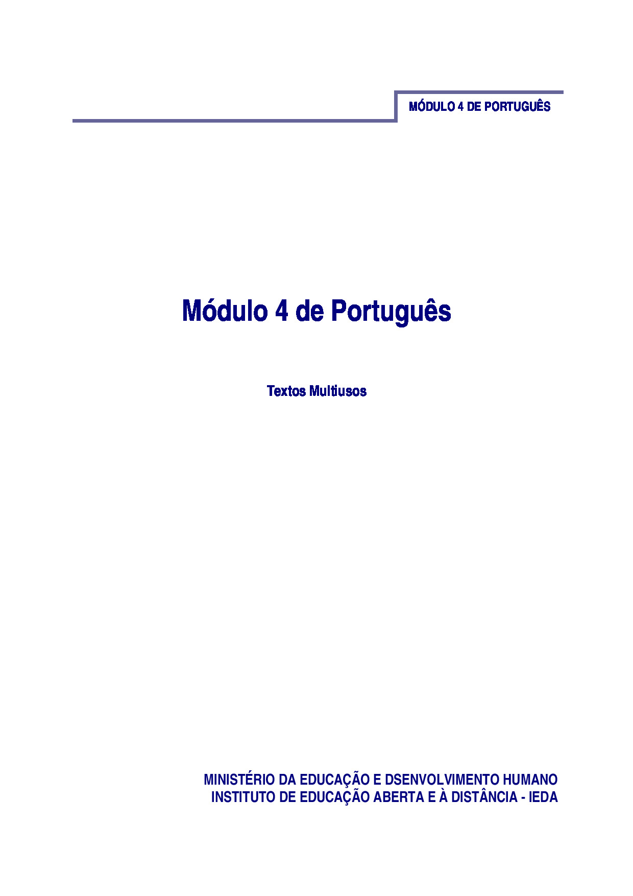 Módulo 4 de Português do 2º Ciclo