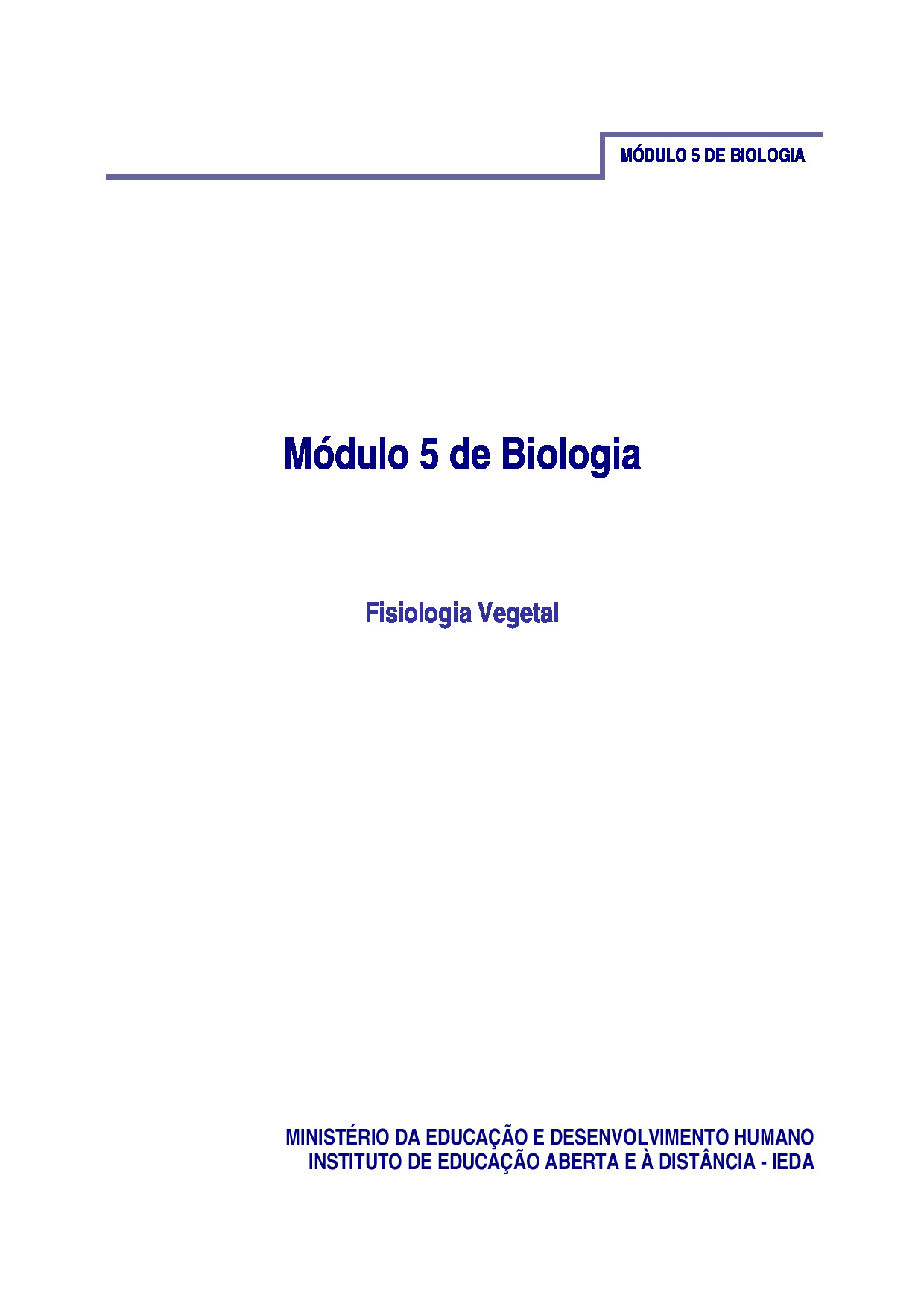 Módulo 5 de Biologia do 2º Ciclo