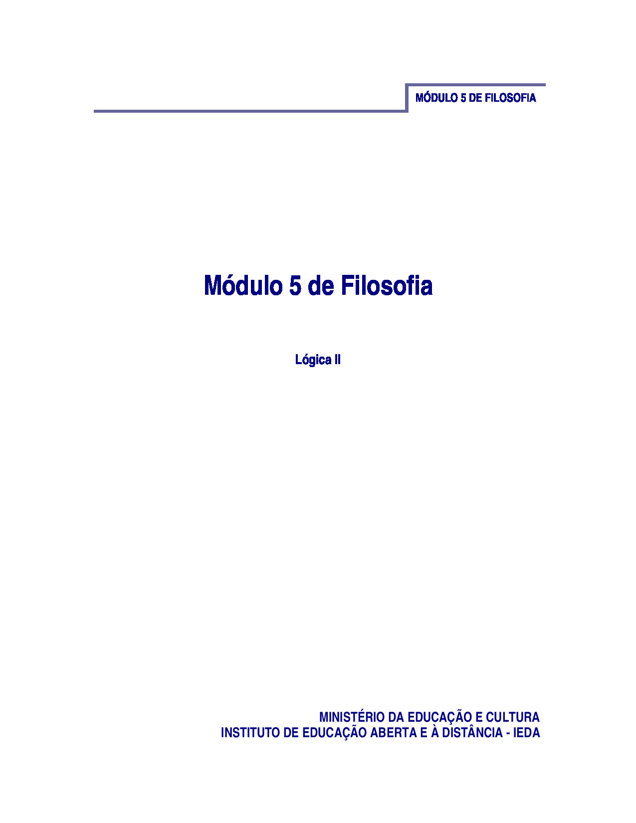 Módulo 5 de Filosofia do 2º Ciclo