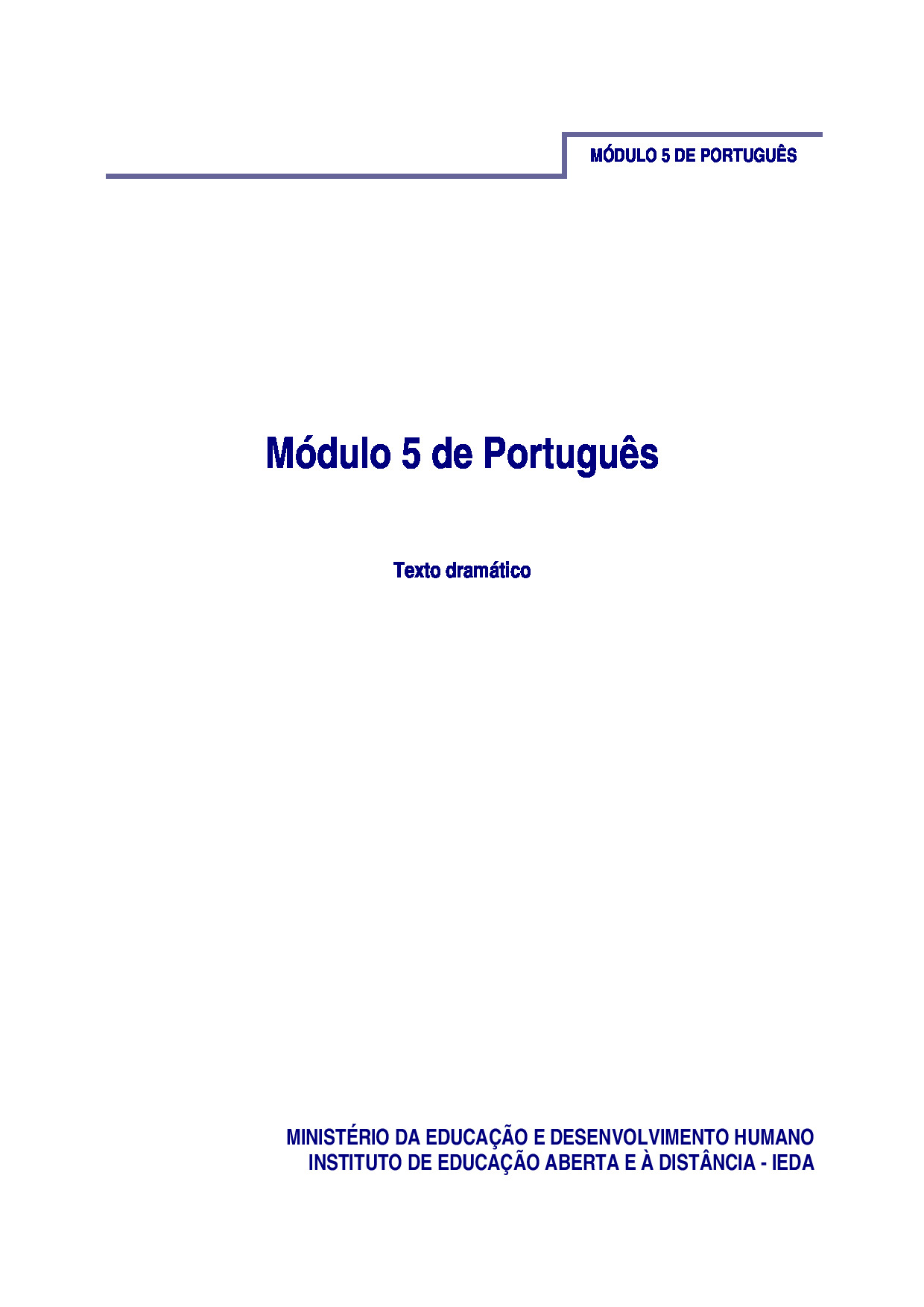 Módulo 5 de Português do 2º Ciclo