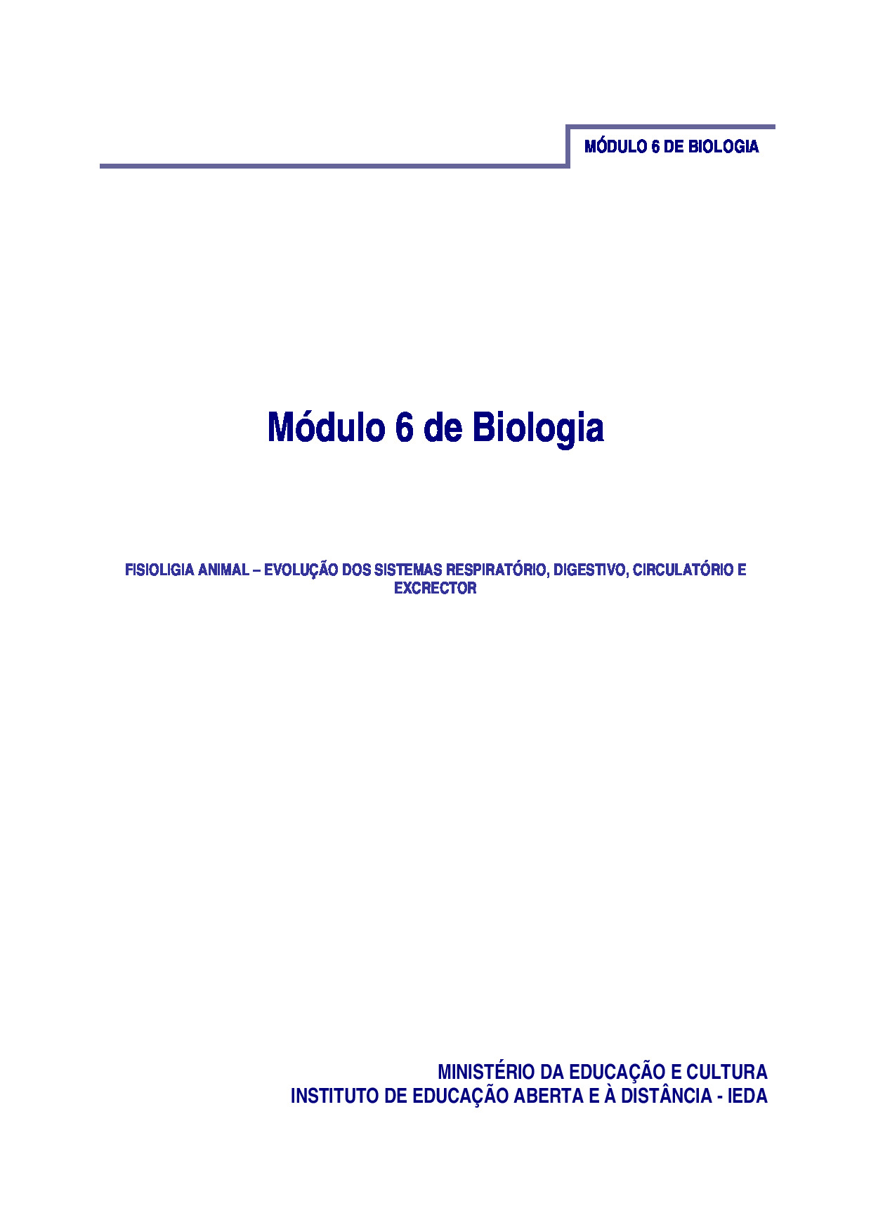 Módulo 6 de Biologia do 2º Ciclo