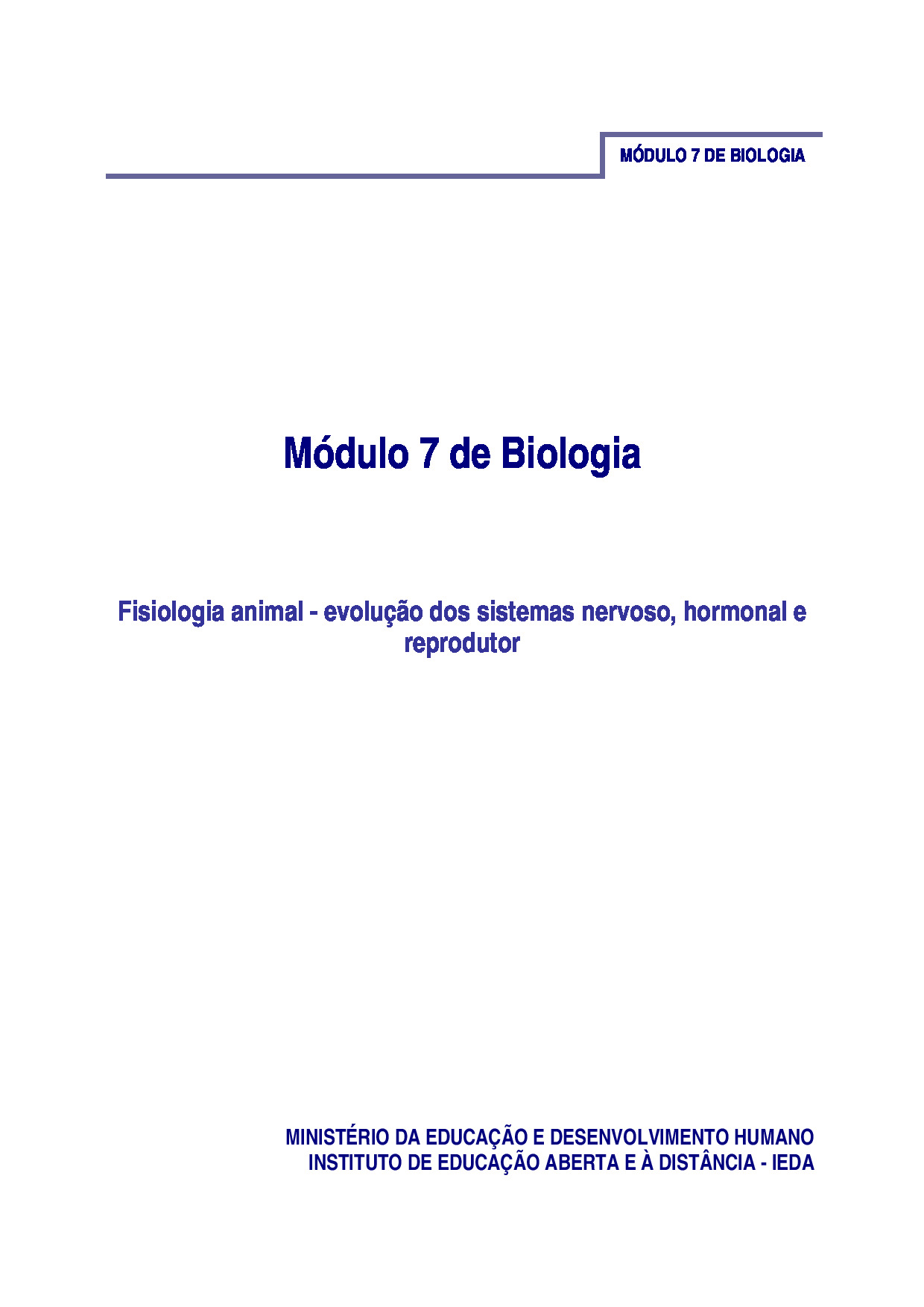 Módulo 7 de Biologia do 2º Ciclo