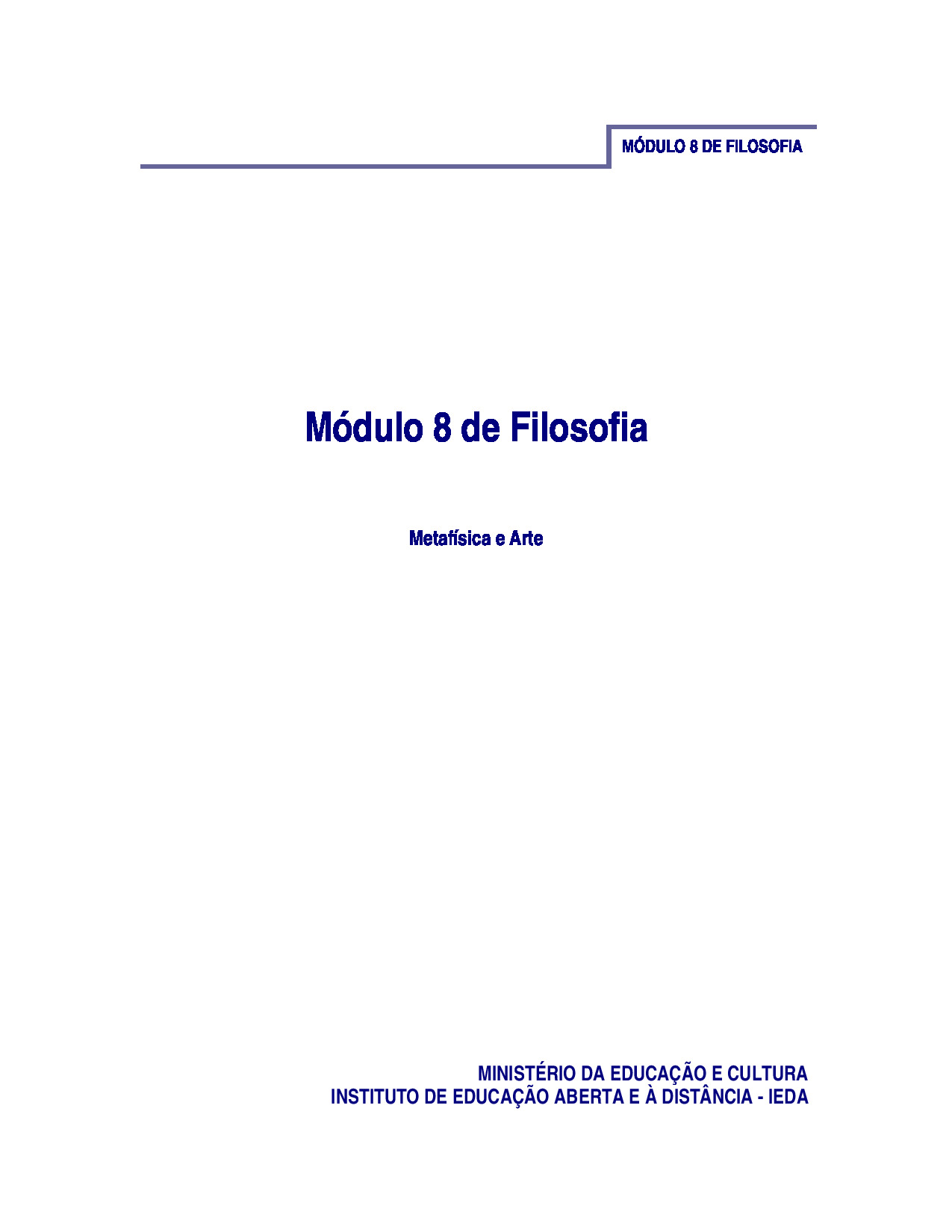 Módulo 8 de Filosofia do 2º Ciclo