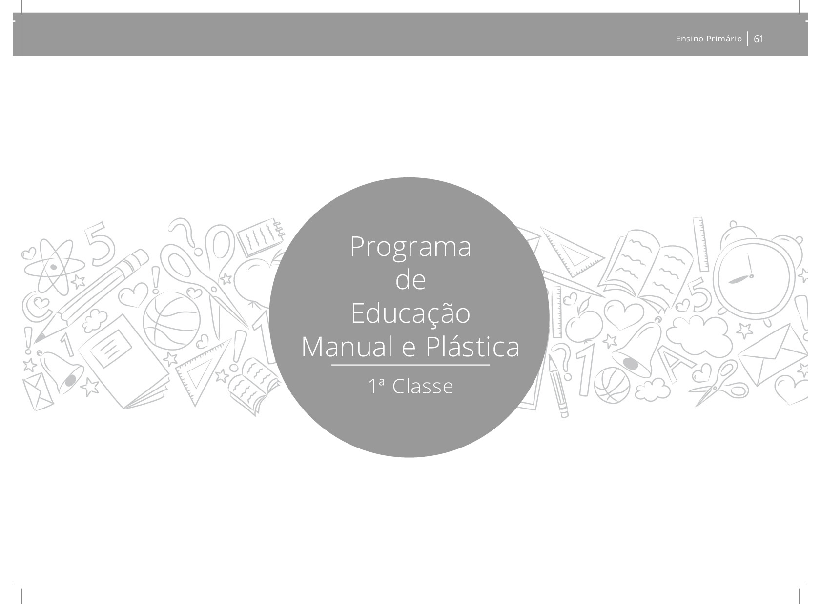 Programa de Educação Manual e Plástica da 1ª Classe – INADE Angola em PDF