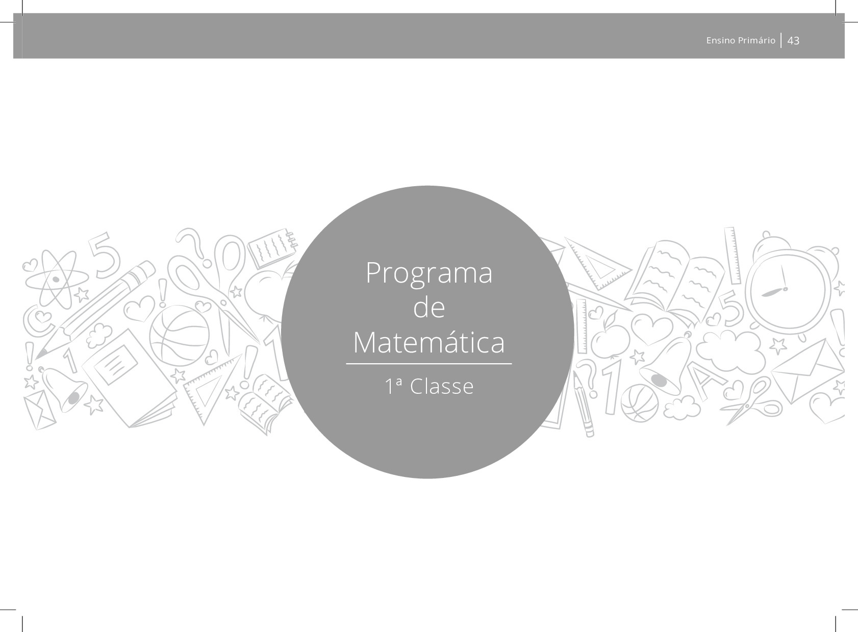 Programa de Matemática da 1ª Classe – INADE Angola em PDF